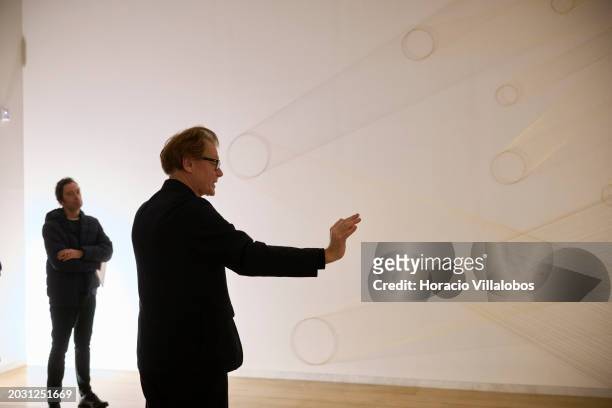 Philippe Vergne, director of the Serralves Museum of Contemporary Art, presents the works of art on view on the day Serralves Foundation presented to...