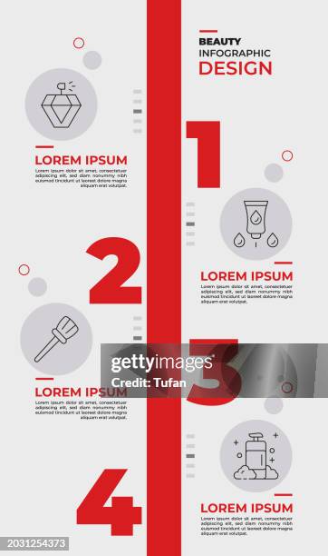 beauty infographic - shimmer eyeshadow stock illustrations
