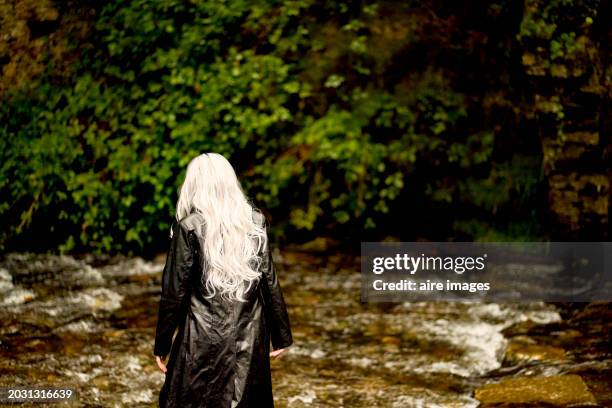woman in vampire costume. - gothic rock stock pictures, royalty-free photos & images