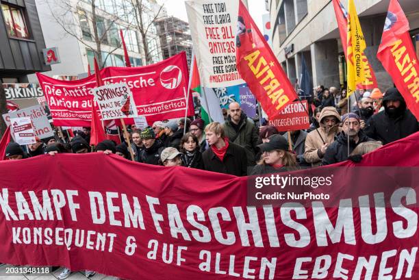 Thousands Take to the Streets to Protest Against Far-Right Extremism and AfD Party in Stuttgart, Germany, 24 February 2024.