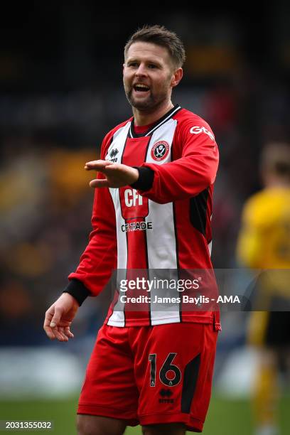 Oliver Norwood of Sheffield United during the Premier League match between Wolverhampton Wanderers and Sheffield United at Molineux on February 25,...