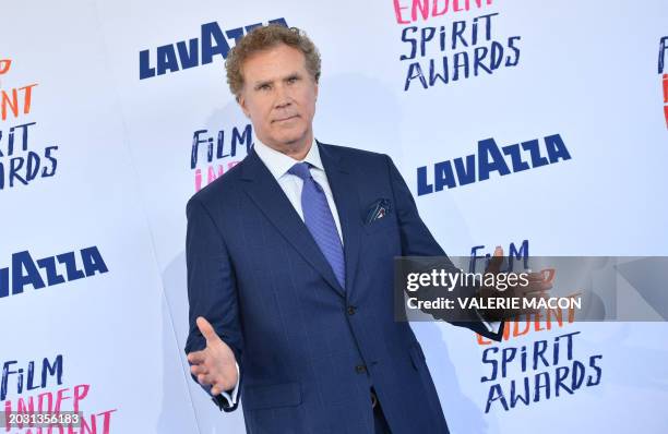 Actor Will Ferrell arrives for the Film Independent Spirit Awards 39th annual ceremony in Santa Monica, California, February 25, 2024.