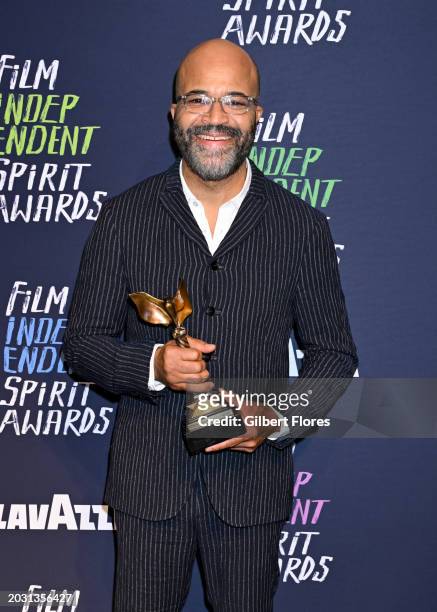 Jeffrey Wright wins the Best Lead Performance Award for "American Fiction" at the 2024 Film Independent Spirit Awards held at the Santa Monica Pier...