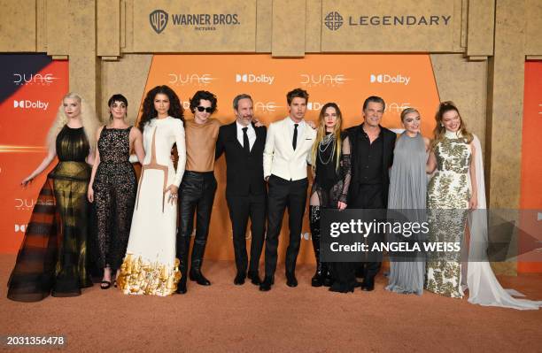 Anya Taylor-Joy, Souheila Yacoub, Zendaya, Timothee Chalamet, Denis Villeneuve, Austin Butler, Rebecca Ferguson, Josh Brolin, Florence Pugh and Lea...