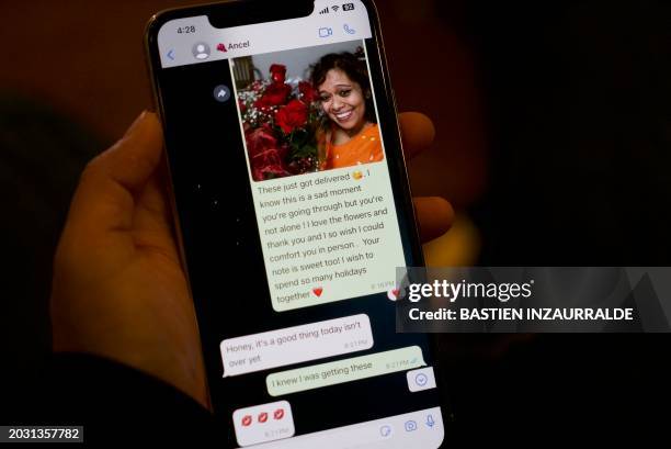 Message and photo that Shreya Datta, a tech professional who was a victim of an online scam known as "pig butchering," shared with a person who would...