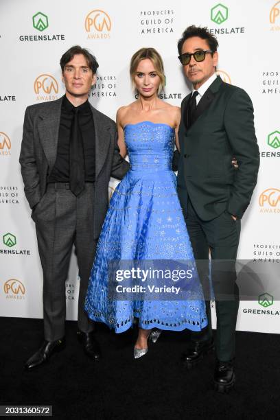 Cillian Murphy, Emily Blunt, and Robert Downey Jr. At the 2024 Producers Guild Awards held at The Ray Dolby Ballroom on February 25, 2024 in Los...