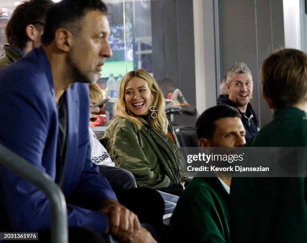 Hilary Duff attends the soccer match between Inter Miami and the Los Angeles Galaxy at Dignity Health Sports Park on February 25, 2024 in Carson,...