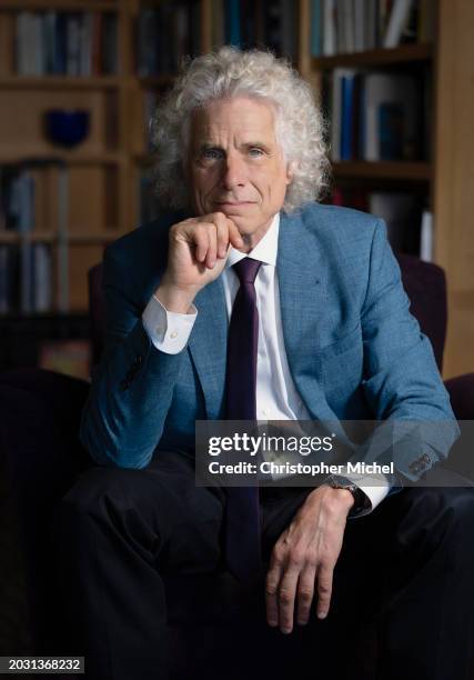 Psychologist and psycholinguist Steven Pinker is photographed for The National Academies of Sciences, Engineering, and Medicine on October 4, 2023 in...