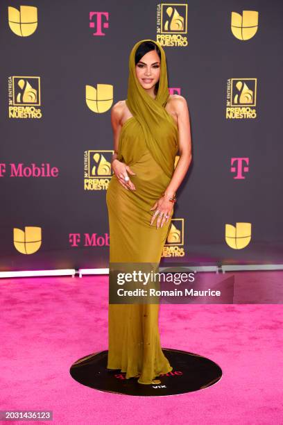 Natti Natasha attends Univision's 36th Premio Lo Nuestro at Kaseya Center on February 22, 2024 in Miami, Florida.