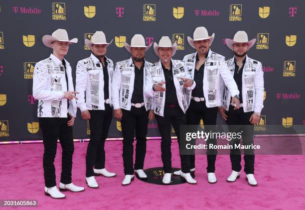 La Maquinaria Nortena attends Univision's 36th Premio Lo Nuestro at Kaseya Center on February 22, 2024 in Miami, Florida.