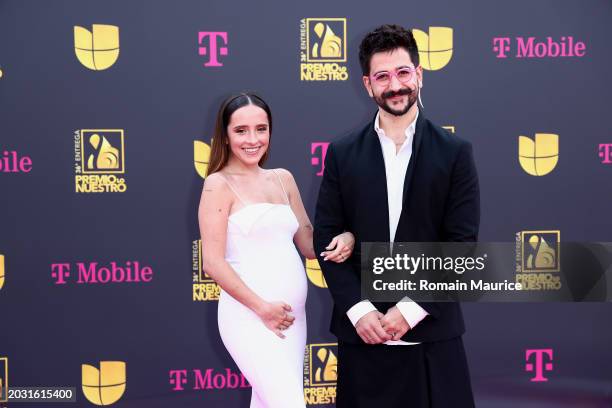 Camilo and Evaluna Montaner attend Univision's 36th Premio Lo Nuestro at Kaseya Center on February 22, 2024 in Miami, Florida.