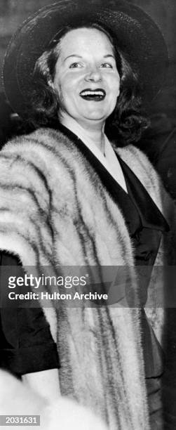 Portrait of Virginia Hill , female gangster and girlfriend of mobster Bugsy Siegel, circa 1950.