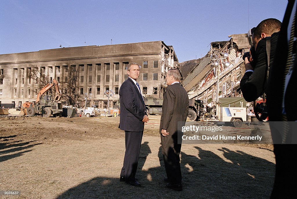 George W. Bush Visits 9/11 Pentagon Attack Site