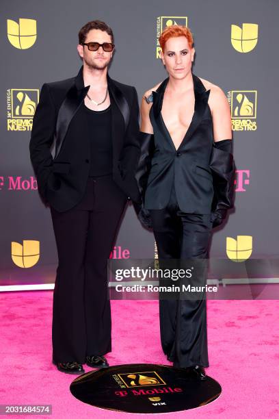 Christian Chavez and Christopher attend Univision's 36th Premio Lo Nuestro at Kaseya Center on February 22, 2024 in Miami, Florida.