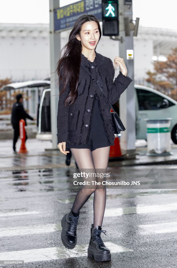Actress Moon Ga-young is seen leaving Incheon International Airport ...