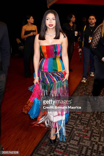 Angela Aguilar attends Univision's 36th Premio Lo Nuestro at Kaseya Center on February 22, 2024 in Miami, Florida.