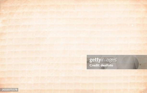 empty blank very light brown or beige coloured grunge textured effect vector backgrounds with all over checkered pattern like waffle or corrugated cardboard - tissue paper background stock illustrations