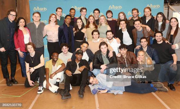 The Cast and Creative Team of "The Outsiders" including Joshua Boone, Dan Berry, Jason Schmidt, Sky Lakota-Lynch, Brody Grant, Emma Pittman, Brent...