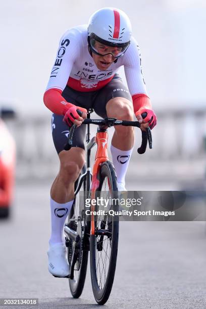 Michal Kwiatkowski and Ineos Grenadiers sprints during Stage 1 of 3rd O Gran Camiño - The Historical Route 2024 on February 22, 2024 in A Coruna,...