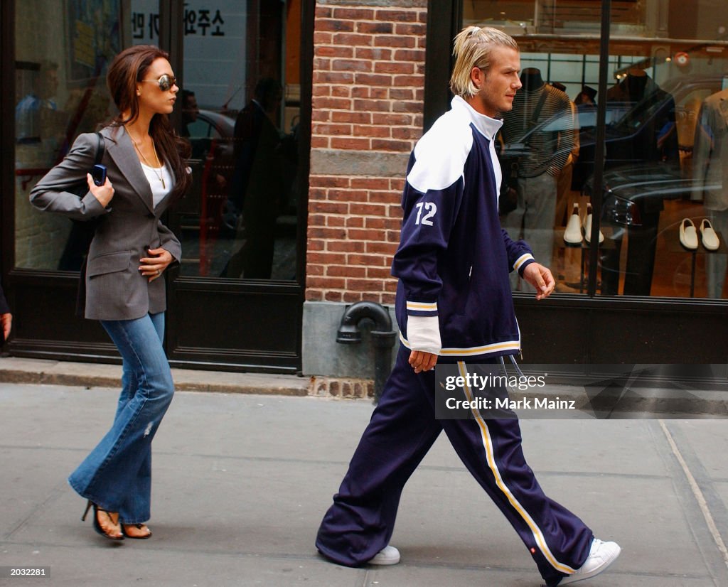David And Victoria Beckham In Downtown New York