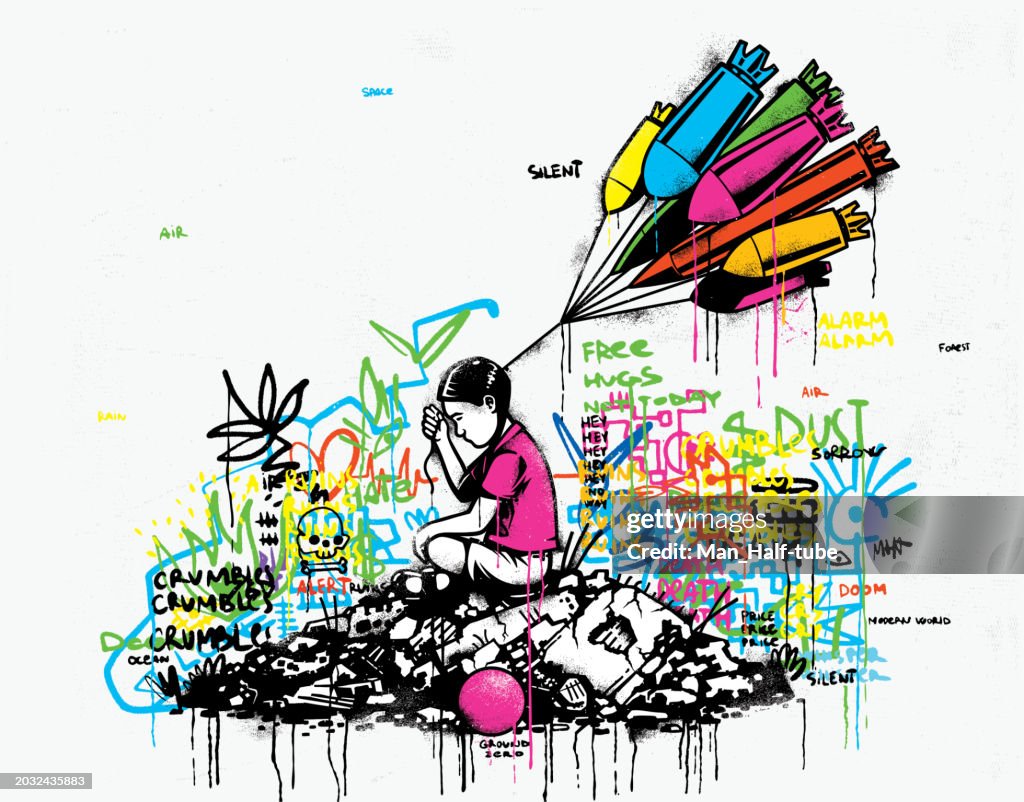 Antiwar Street Art Stencil Graffiti High-Res Vector Graphic - Getty Images