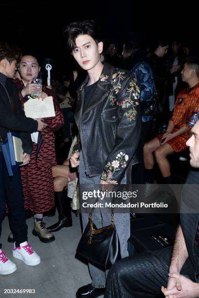 Chinese singer and actor Ren Jialun alias Allen Ren guest at the Etro fashion show at Milan Fashion Week Women/Men's Collection Fall Winter 2024....