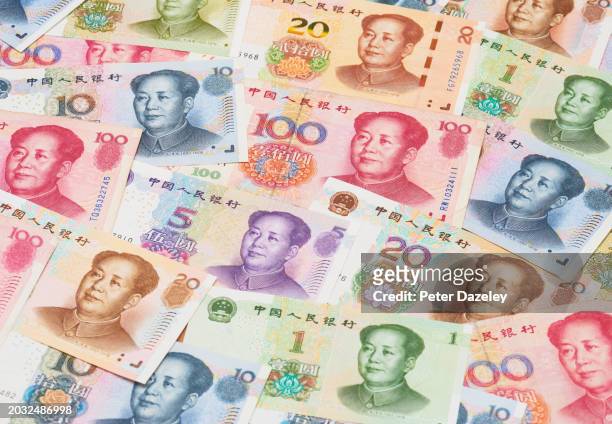 close up of chinese yuan banknotes - 20 yuan note stock pictures, royalty-free photos & images