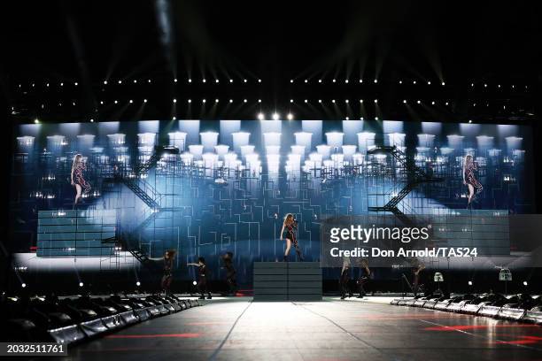 Taylor Swift performs at Accor Stadium on February 23, 2024 in Sydney, Australia.