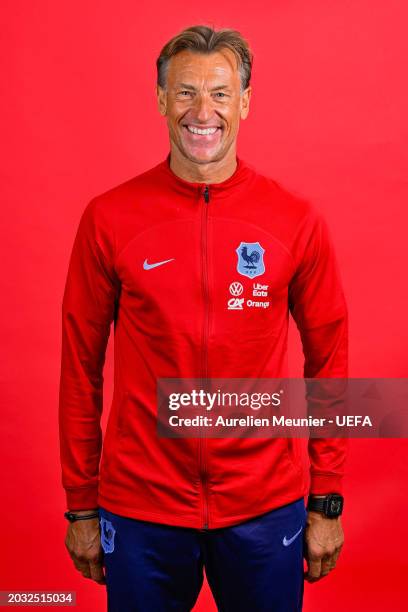 Herve Renard, Head Coach of France, poses for a portrait prior to the UEFA Women´s Nations League Finals 2024 at INF Clairefontaine on February 20,...