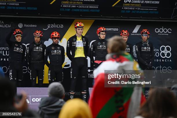 General view of Egan Bernal of Colombia, Jonathan Castroviejo of Spain, Omar Fraile of Spain, Ethan Hayter of The United Kingdom, Michal Kwiatkowski...