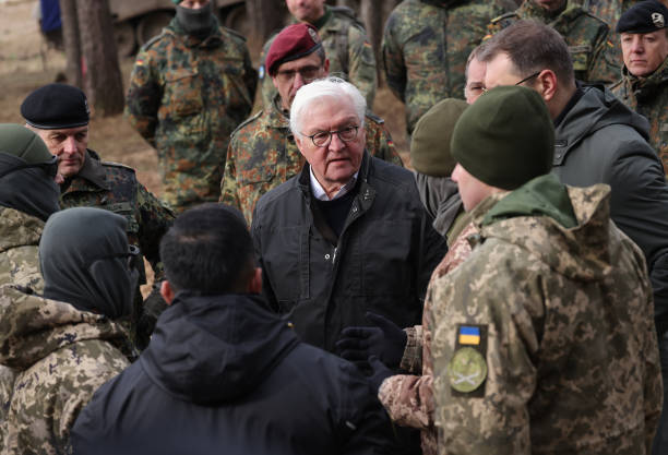 DEU: President Steinmeier Visits Ukrainian Tank Crews Training