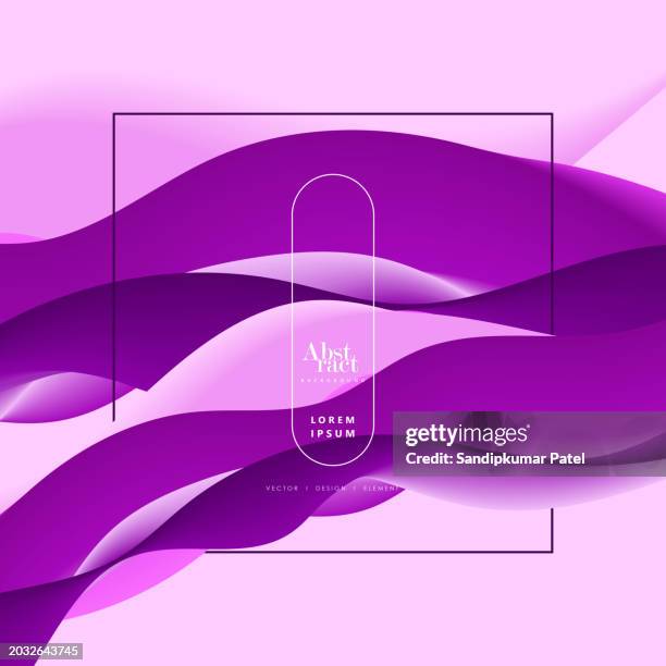 abstract background vector pink, violet with dynamic waves for wedding design. - liquid flow stock illustrations