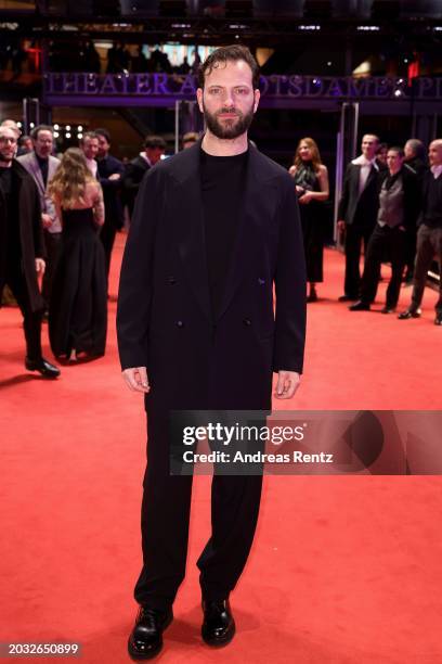 Alessandro Borghi attends the red carpet for the screening of "Supersex" at Berlinale 2024 at Berlinale Palast on February 22, 2024 in Berlin,...