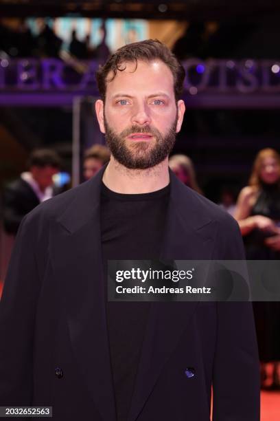 Alessandro Borghi attends the red carpet for the screening of "Supersex" at Berlinale 2024 at Berlinale Palast on February 22, 2024 in Berlin,...