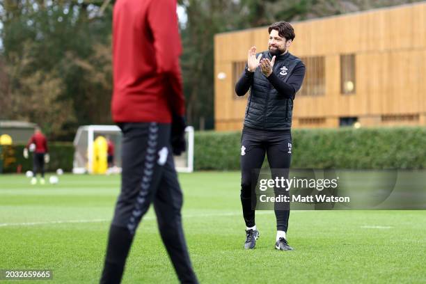 Southampton manager Russell Martin during a Southampton FC training session at the Staplewood Campus on February 23, 2024 in Southampton, England.