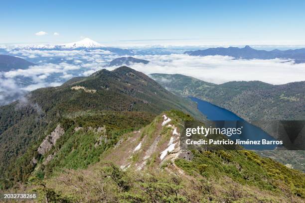 huerquehue landscape - villarrica stock pictures, royalty-free photos & images