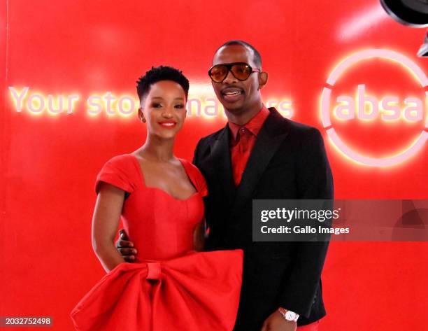 Nandi Madida & Zakes Bantwini at the Launch of Absa Bank Your Story Matters on February 23, 2024 in Johannesburg. The repositioned brand marks a...
