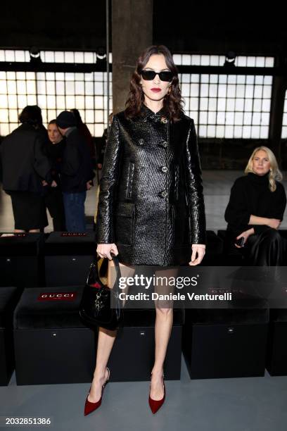 Alexa Chung attends the Gucci Women's Fall Winter 2024 Fashion Show during Milan Fashion Week Womenswear Fall/Winter 2024-2025 at Fonderia Carlo...