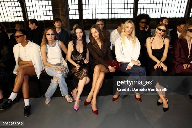 Kyshan Wilson, Kelly Wearstler, Mariacarla Boscono, Natasha Poly, Caroline Trentini and Abbey Lee Kershaw attend the Gucci Women's Fall Winter 2024...