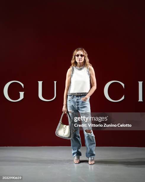 Kelly Wearstler attends the Gucci Women's Fall Winter 2024 Fashion Show during Milan Fashion Week Womenswear Fall/Winter 2024-2025 at Fonderia Carlo...