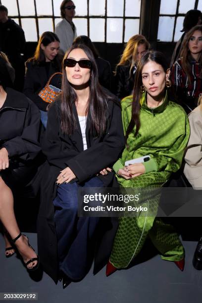 Giorgia Tordini and Gilda Ambrosio attend the Gucci Women's Fall Winter 2024 Fashion Show during Milan Fashion Week Womenswear Fall/Winter 2024-2025...