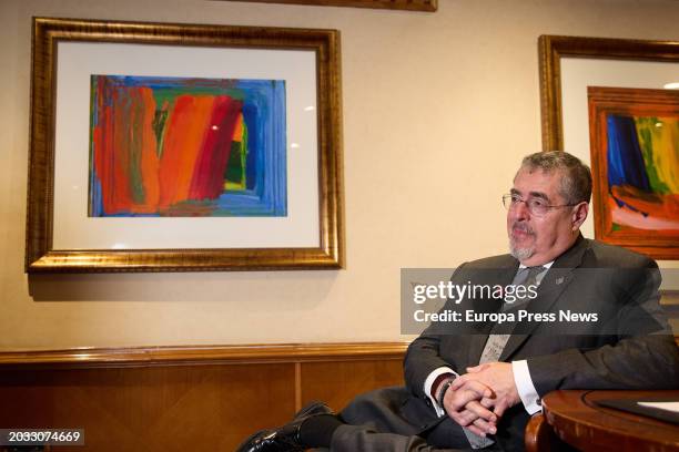 Guatemala's President, Bernardo Arevalo, during an interview for Europa Press, on February 23 in Madrid, Spain. Bernardo Arevalo served as a deputy...