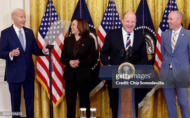 President Joe Biden and Vice President Kamala Harris host Colorado Governor Jared Polis , Utah Governor Spencer Cox and governors from across the...