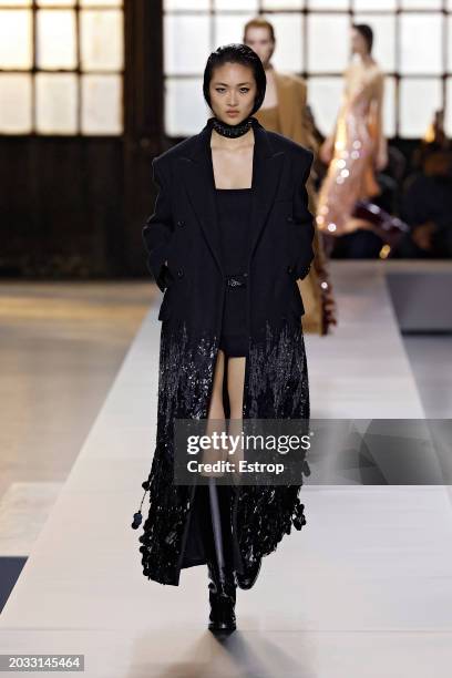 Model walks the runway at the Gucci fashion show during the Milan Fashion Week Womenswear Fall/Winter 2024-2025 on February 23, 2024 in Milan, Italy.