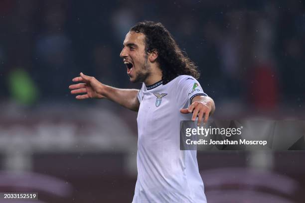 Matteo Guendouzi of SS Lazio reacts at the final whistle of the Serie A TIM match between Torino FC and SS Lazio - Serie A TIM at Stadio Olimpico di...