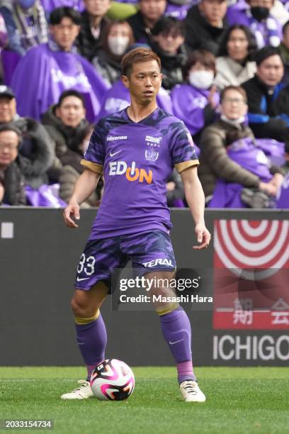 Tsukasa Shiotani of Sanfrecce Hiroshima in action during the J.LEAGUE MEIJI YASUDA J1 1st Sec. Math between Sanfrecce Hiroshima and Urawa Red...