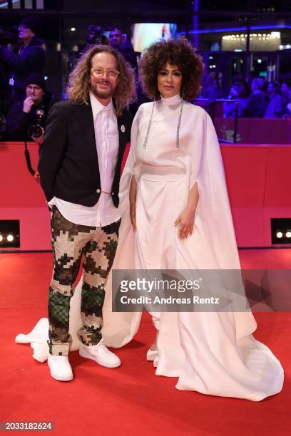 Brandt Andersen and Yasmine Al Massri attend the "The Strangers' Case" premiere during the 74th Berlinale International Film Festival Berlin at...