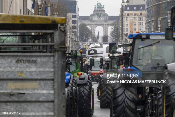 Illustration picture shows Protest action of farmers' organizations 'Federation Unie de Groupements d'Eleveurs et d'Agriculteurs' , Boerenforum and...