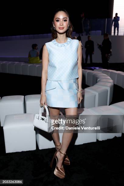 Heart Evangelista attends the Versace fashion show during the Milan Fashion Week Womenswear Fall/Winter 2024-2025 on February 23, 2024 in Milan,...