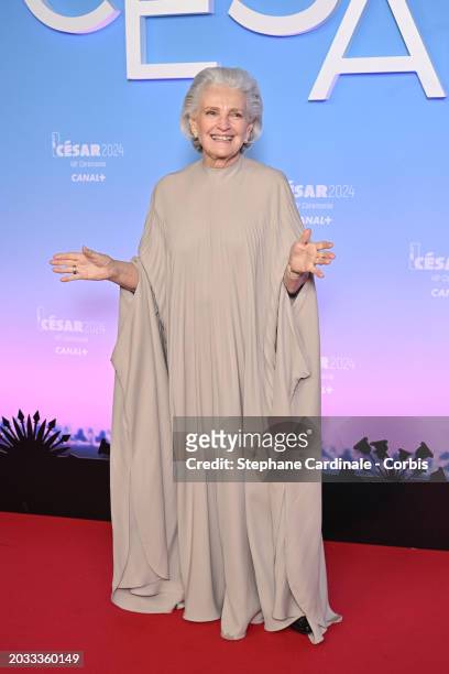 Marie-Christine Barrault arrives at the 49th Cesar Film Awards at L'Olympia on February 23, 2024 in Paris, France.